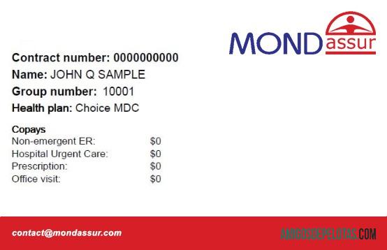 Cartão de Seguro de Saúde do Senegal exemplo real